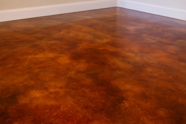 a red epoxy floor from TJ Concrete Contractor in Dallas, TX - Concrete walkways