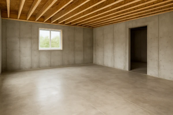 a brand new concrete floor for a new building from TJ Concrete Contractor in Dallas, TX - stamped concrete work